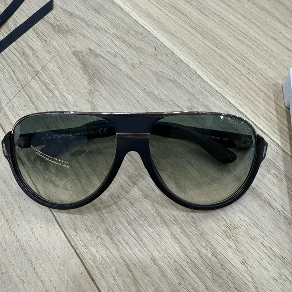 Tom Ford Black Bold Aviator Sunglasses - Picture 2 of 7